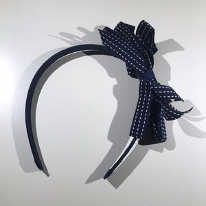 Navy Blue Handmade Bow Headband!